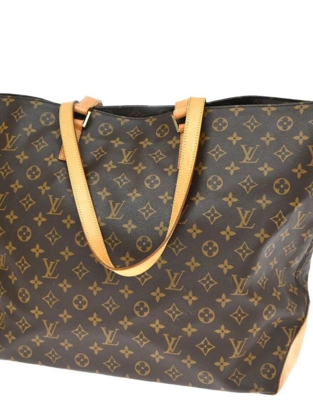 OUIS VUITTON Cabas Alto Shoulder Bag Monogram Leather Brown
